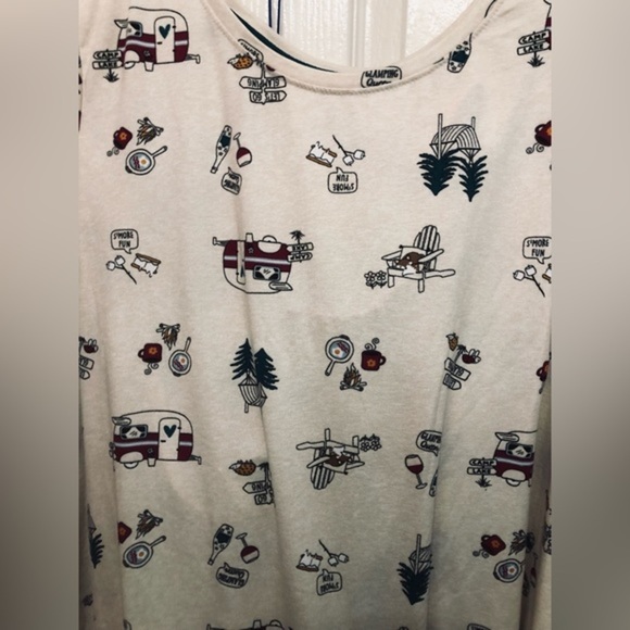 Glamping s'mores 2-piece Women’s plus size shirt & joggers pajama set size 3XL - Picture 12 of 14